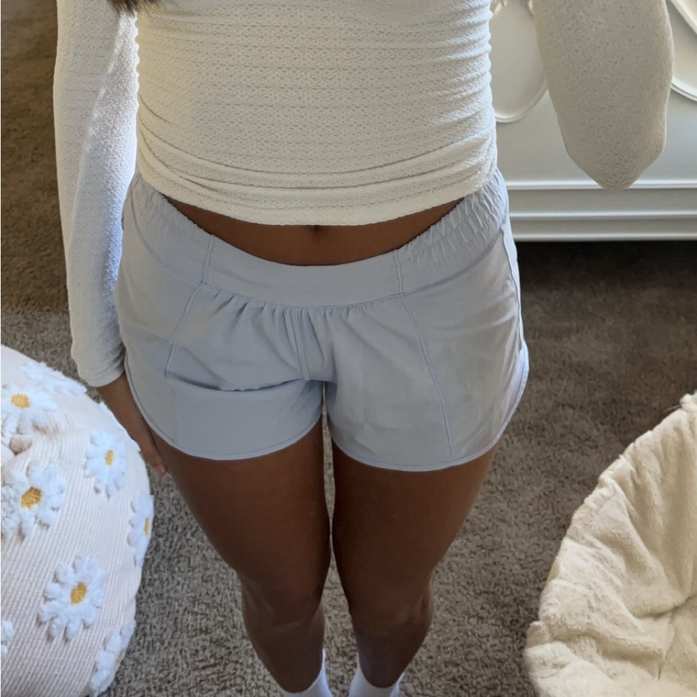 blue lululemon shorts